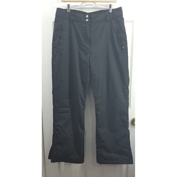Fera Snow Ski Pants Size 16R Black Womens Zippered Pockets. - Picture 1 of 7